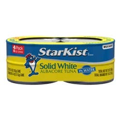 StarKist 4 Pack Solid White Albacore Tuna in Water 4-5 oz Cans