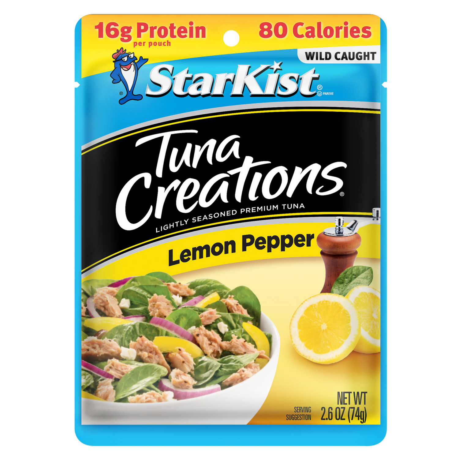 slide 1 of 5, StarKist Tuna Creations Wild Caught Premium Lemon Pepper Tuna 2.6 oz, 2.6 oz
