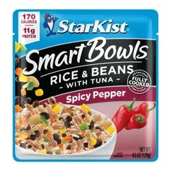 StarKist Smart Bowls Spicy Pepper Rice and Beans with Tuna Pouch