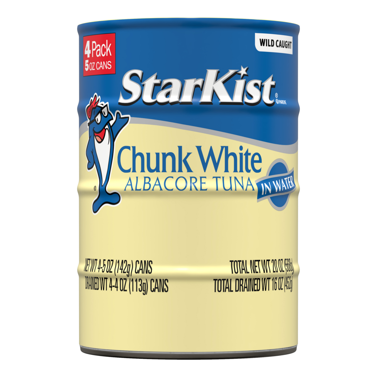 slide 3 of 8, Starkist Chunk White Albacore Tuna In Water (4-Pack), 5 oz