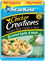 StarKist Chicken Creations Roasted Garlic & Herb Premium White Chicken in Sauce - 2.6 oz