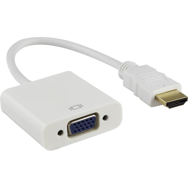 slide 1 of 3, Ativa Vga Female To Hdmi Male Pigtail Adapter, White, 27523, 1 ct