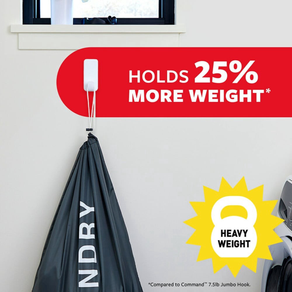 slide 3 of 6, 3M Command XL White Hook, 10 lb