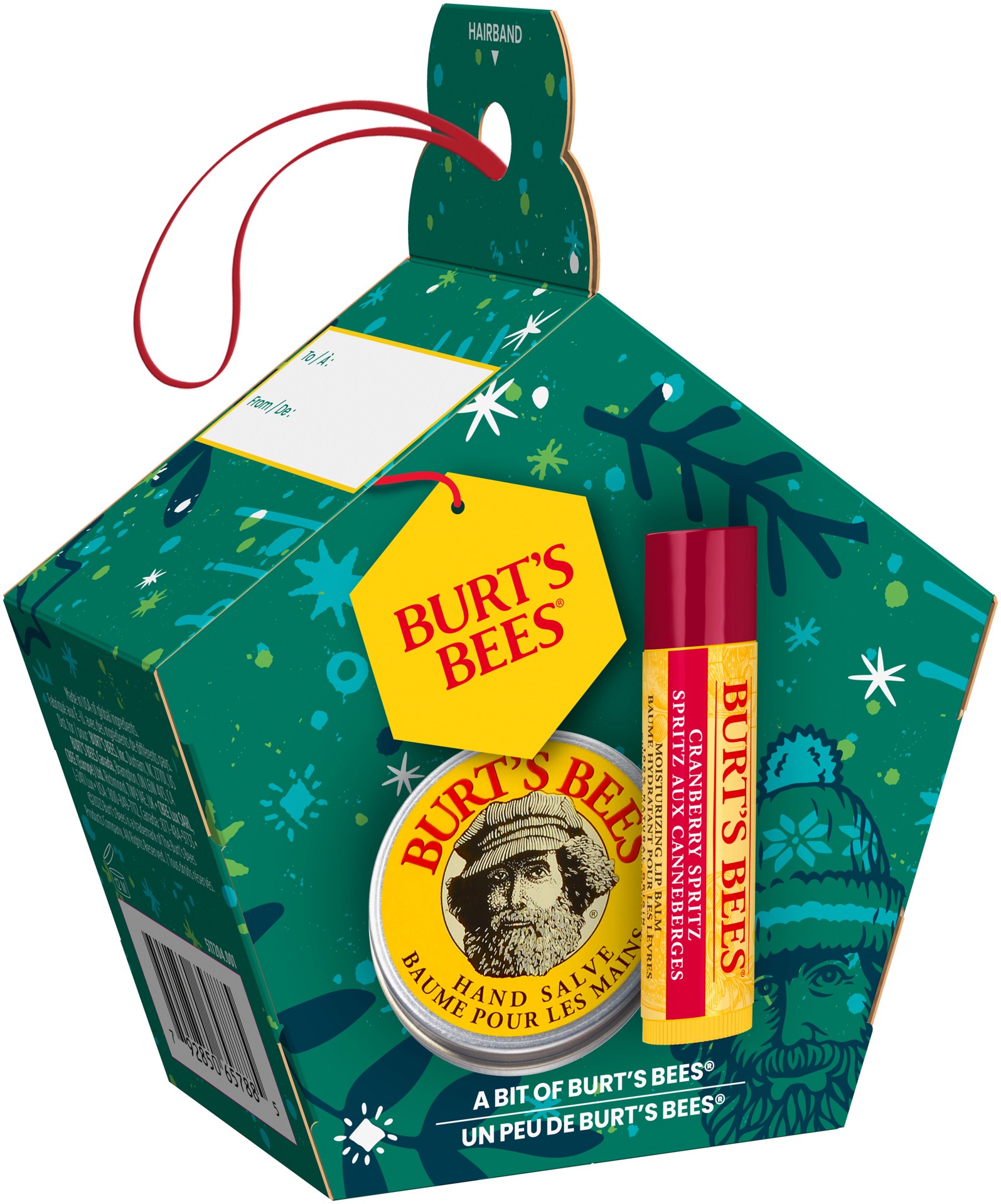 slide 5 of 5, Burt's Bees Lip Balm and Hand Salve Gift Set, A Bit of Burt's Bees, Cranberry Spritz, 1 Gift Set, 0.15 oz./0.3 oz., 1 cnt