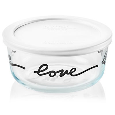 slide 1 of 1, Pyrex Round Love Celebrations Bowl - White, 4 cups