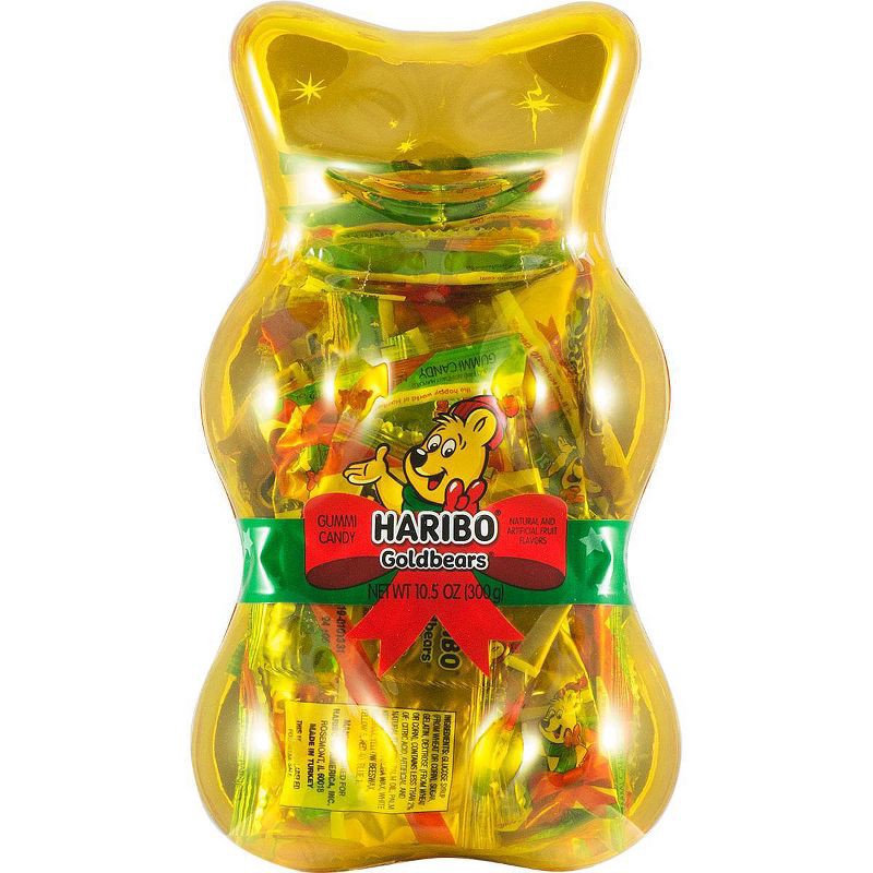 slide 1 of 3, Haribo Goldbears Holiday Giftable Gummy Bear - 10.5oz, 10.5 oz