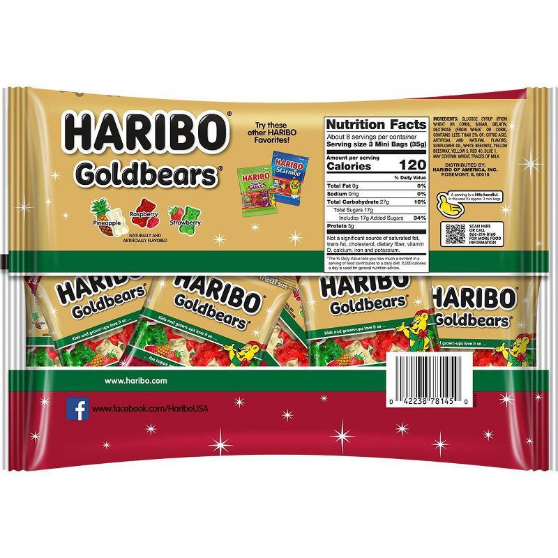 slide 2 of 5, HARIBO Goldbears Christmas Mini Gummy Bears Candy - 9.5oz, 9.5 oz