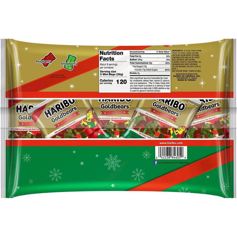 slide 2 of 3, Haribo Goldbears Christmas Mini Gummy Bears - 9.5oz, 9.5 oz