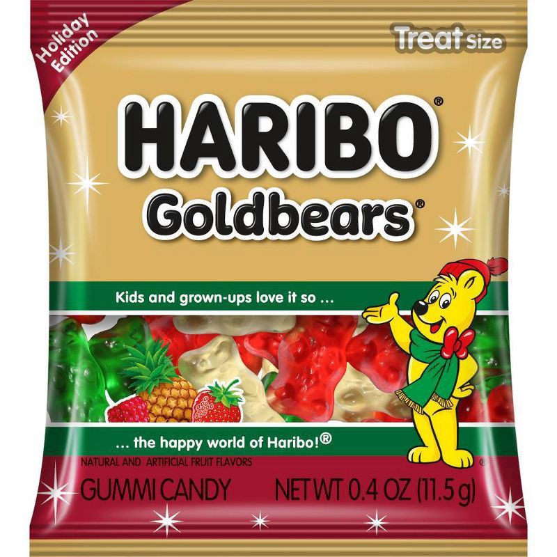 slide 3 of 5, HARIBO Goldbears Christmas Mini Gummy Bears Candy - 9.5oz, 9.5 oz