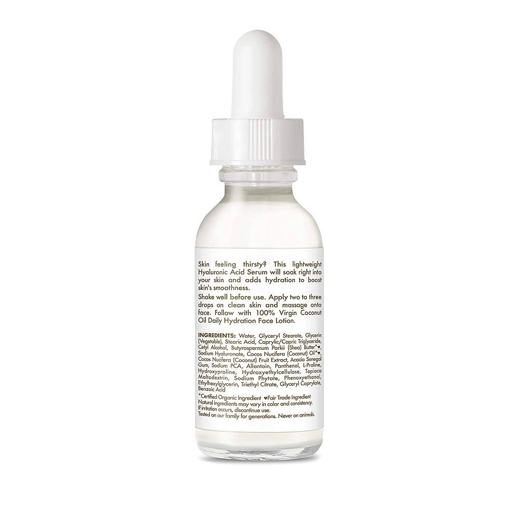 slide 2 of 3, SheaMoisture 100% Virgin Coconut Oil Hyaluronic Acid Serum, 1 fl oz