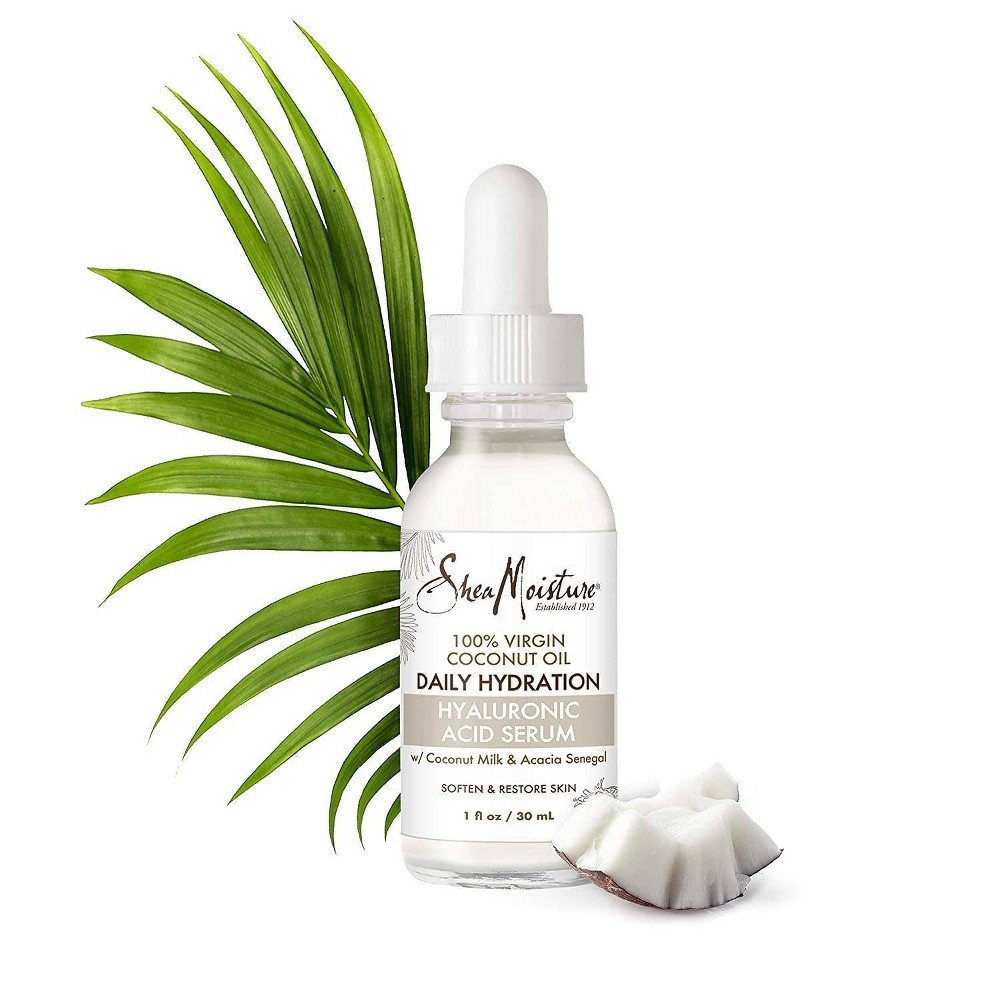 slide 3 of 3, SheaMoisture 100% Virgin Coconut Oil Hyaluronic Acid Serum, 1 fl oz