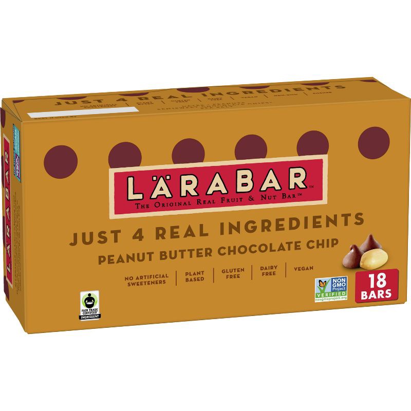 slide 1 of 14, Larabar Peanut Butter Chocolate Chip – 28.8oz/18ct, 18 ct