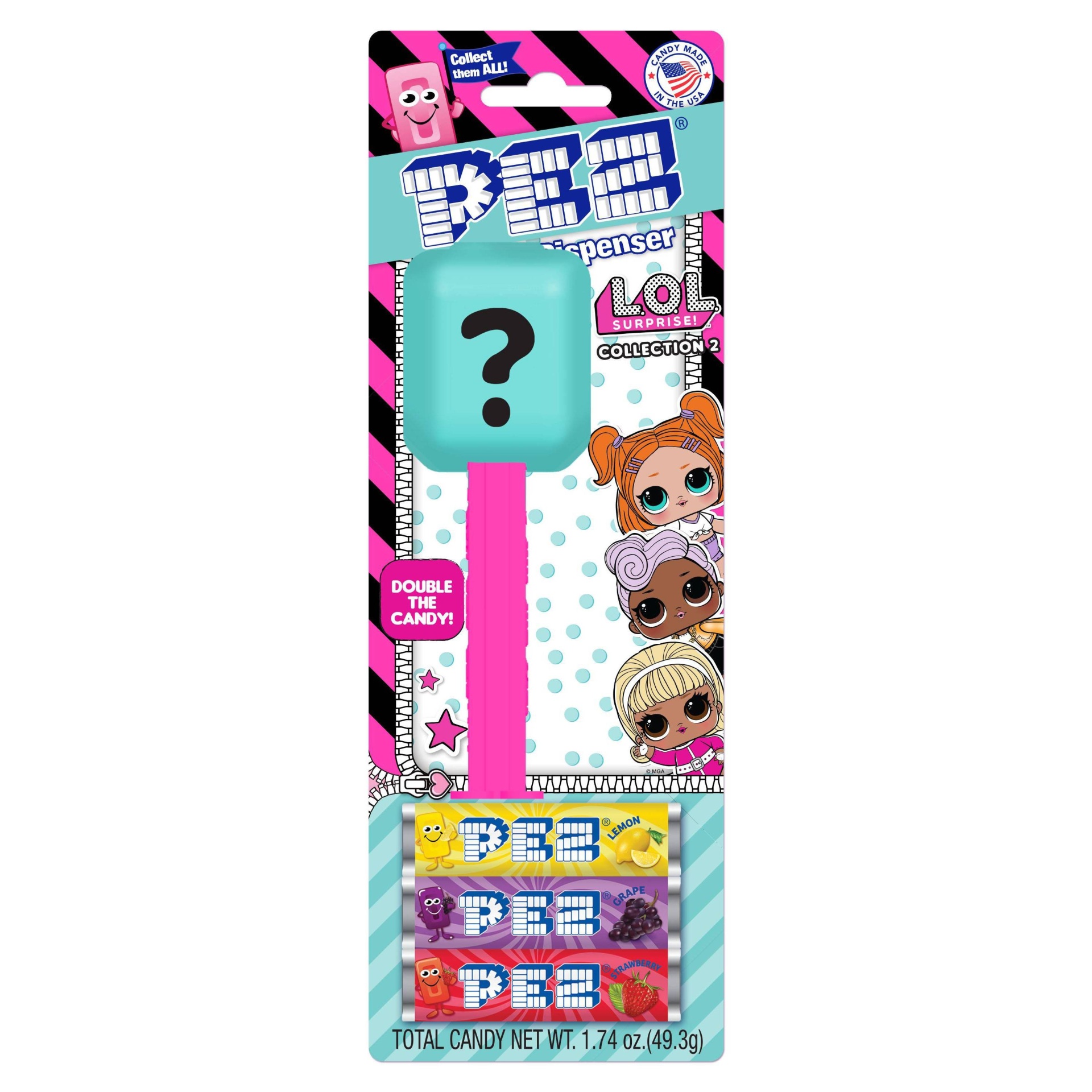 slide 1 of 2, PEZ L.O.L. Surprise Candy Dispenser, 1.74 oz