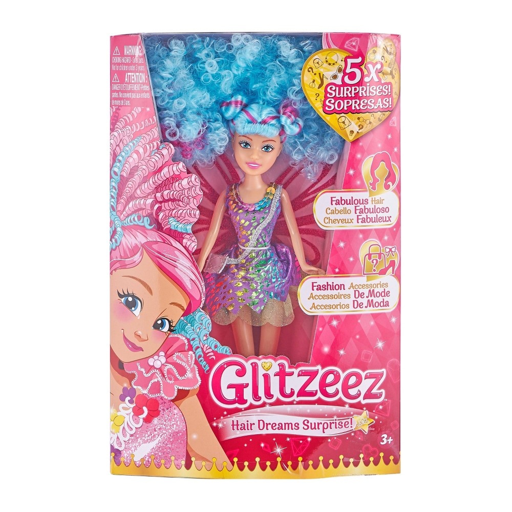 slide 2 of 3, Glitzeez Hair Dreams Surprise Doll - Blue Hair, 1 ct