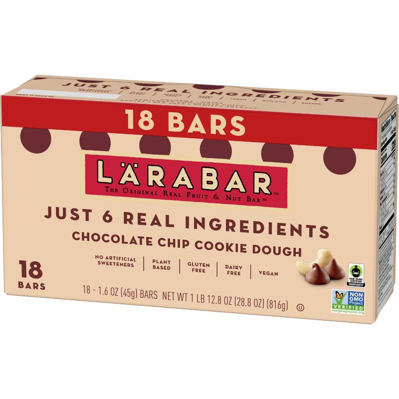 slide 3 of 14, Larabar Choc Chip Cookie Dough - 28.8oz/18ct, 18 ct