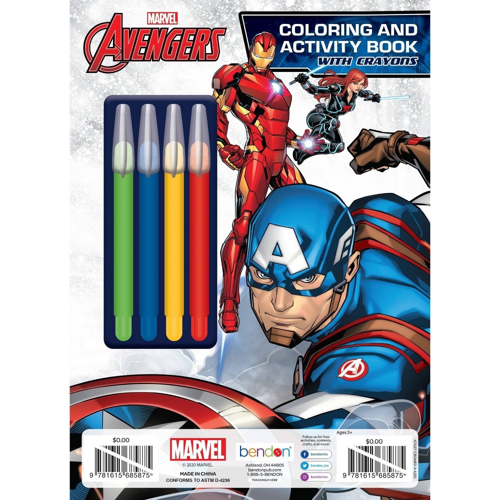 slide 2 of 3, Bendon Avengers Coloring With Jumbo Twist Crayons, 1 ct