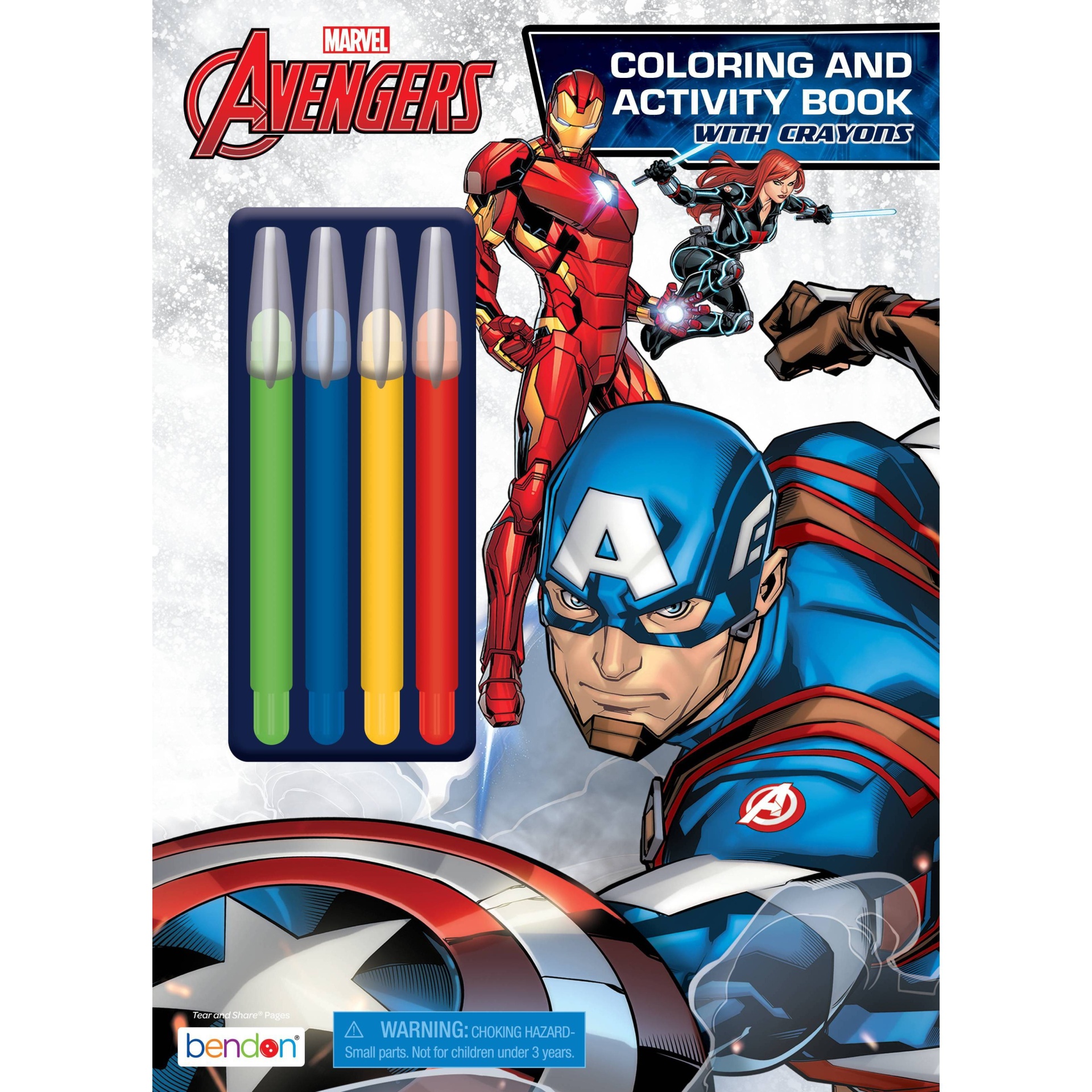 slide 1 of 3, Bendon Avengers Coloring With Jumbo Twist Crayons, 1 ct