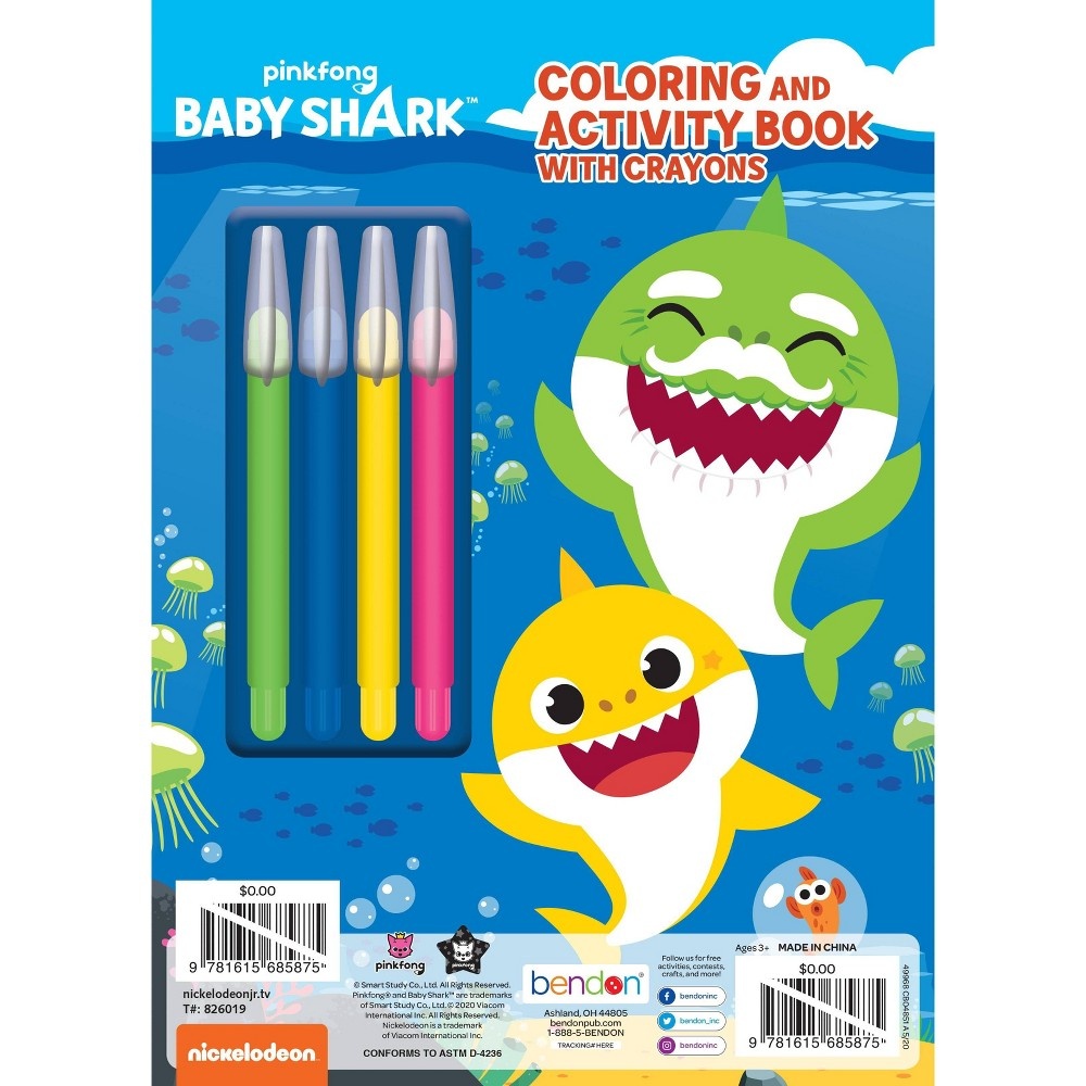 slide 2 of 3, Bendon Baby Shark Coloring With Jumbo Twist Crayons, 1 ct