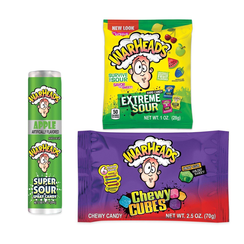 slide 2 of 3, Warheads Holiday Sour Scrambler Chewy Candy Tree - 4.23oz, 4.23 oz