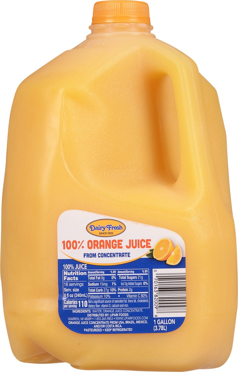 slide 9 of 13, Dairy Fresh 100% Orange Juice from Concentrate 1 gal, 1 gal