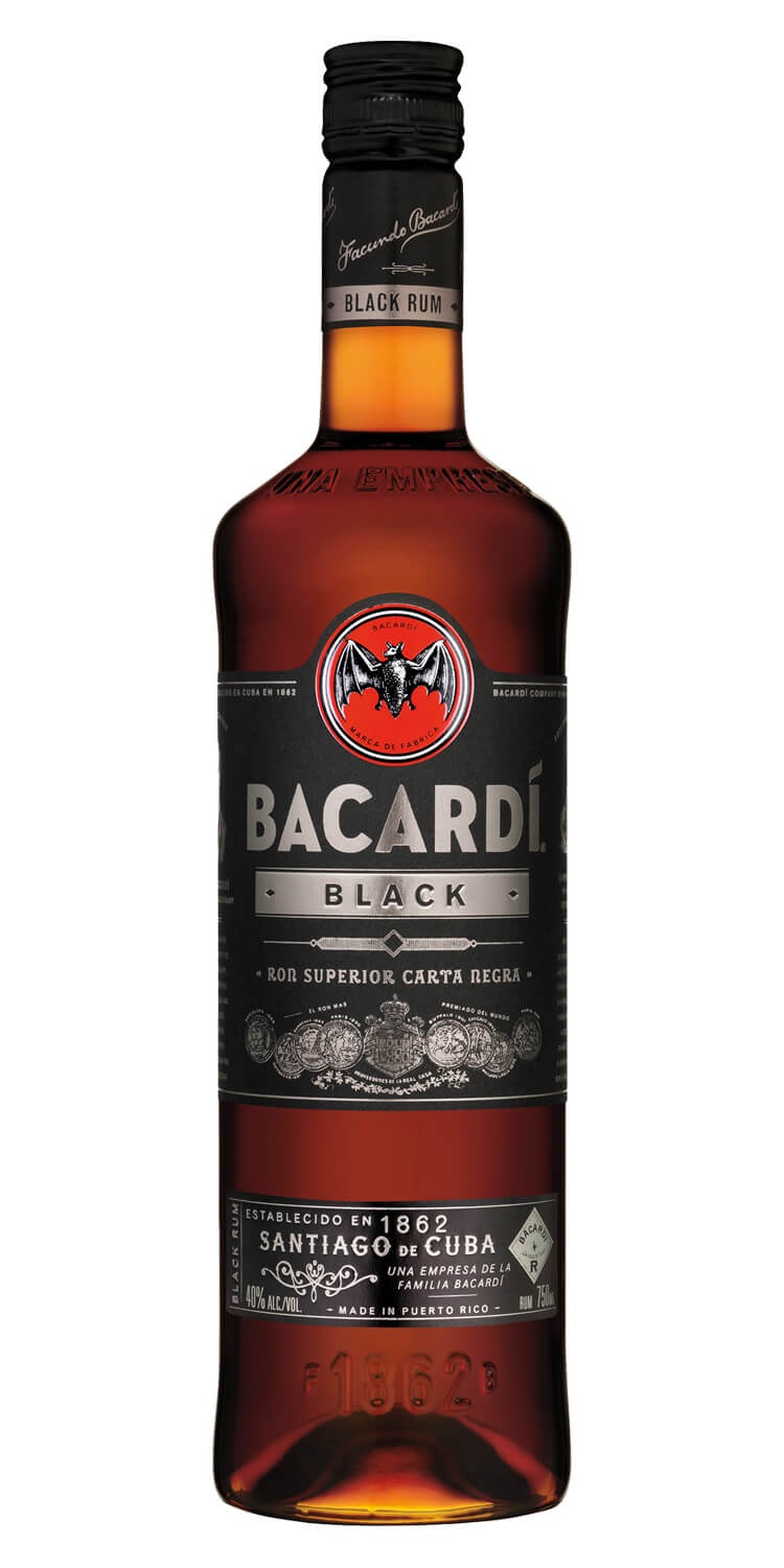 slide 1 of 1, Bacardi Black, 750 ml