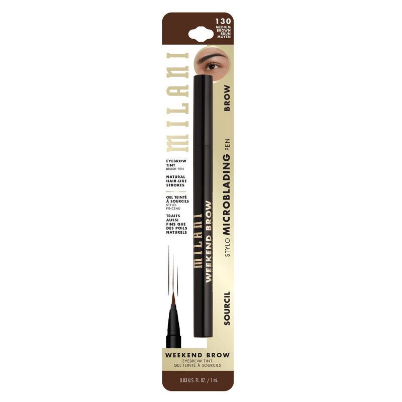 slide 5 of 5, Milani Weekend Brow Eyebrow Tint - Medium Brown 130 - 0.03 fl oz, 130 x 0.03 fl oz