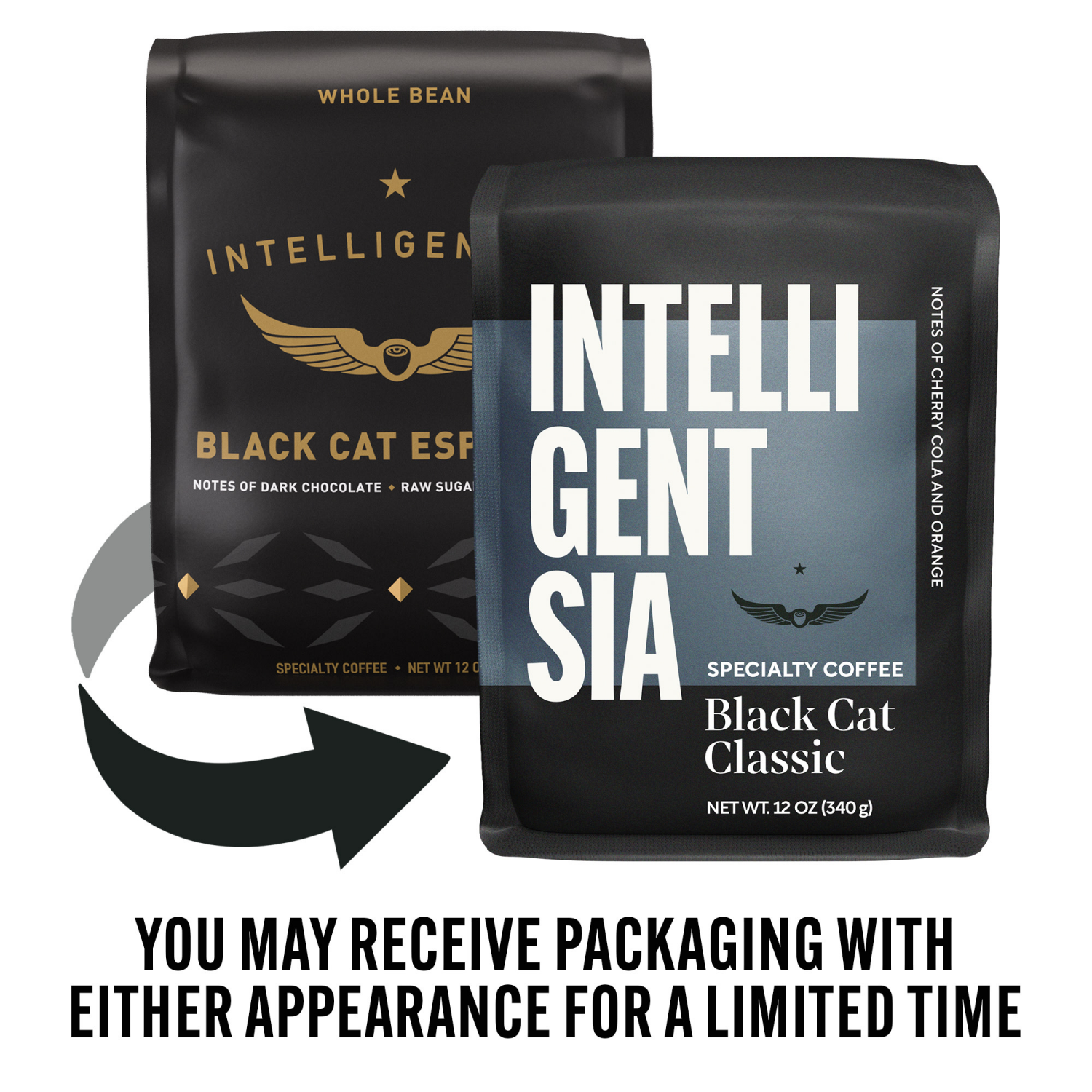 slide 3 of 3, Intelligentsia, Black Cat Espresso Light Roast Whole Bean Coffee - 12oz Bag, 12 oz