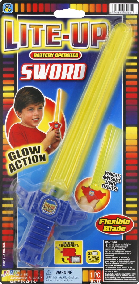 slide 2 of 2, Ja-Ru Jaru Alien Force Lite Up Sword, 1 ct