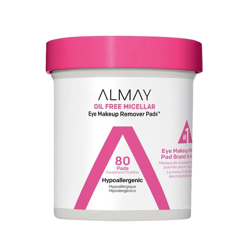 slide 1 of 8, Almay Oil Free Micellar Eye Makeup Remover Pads - 80ct, 80 ct