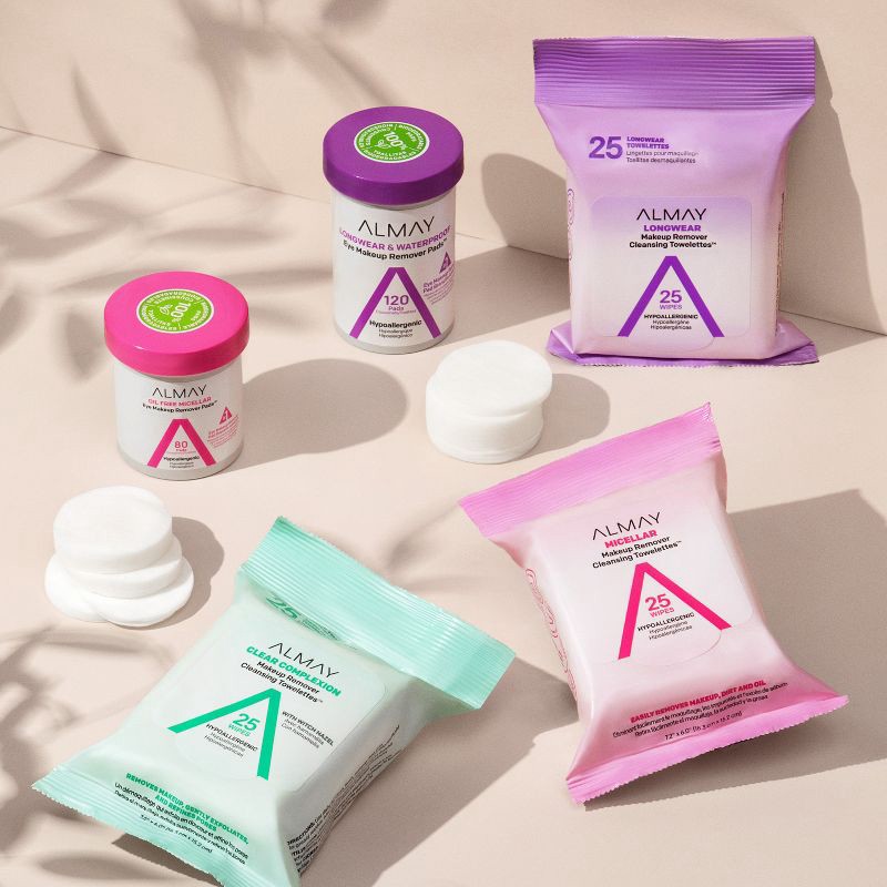 slide 7 of 7, Almay Longwear & Waterproof Eye Makeup Remover Pads - 120ct, 120 ct