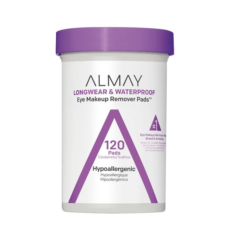 slide 1 of 7, Almay Longwear & Waterproof Eye Makeup Remover Pads - 120ct, 120 ct