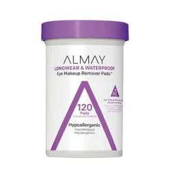 Almay Longwear & Waterproof Eye Makeup Remover Pads - 120ct