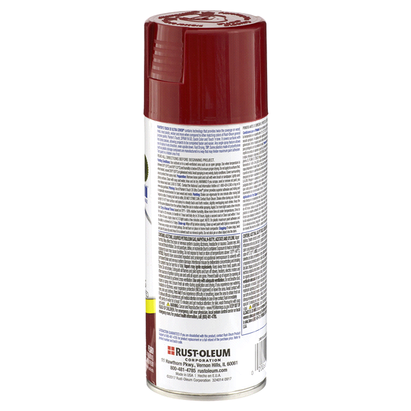 slide 8 of 9, Rust-Oleum Painters Touch 2X Ultra Cover Spray Paint - 249116, Gloss Colonial Red, 12 oz