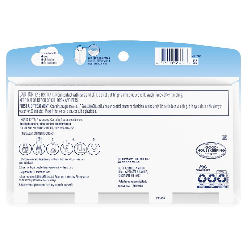 slide 15 of 15, Febreze Odor-Fighting Fade Defy Plug Air Freshener Refill - April Fresh - 0.87 fl oz/3pk, 0.87 fl oz, 3 ct