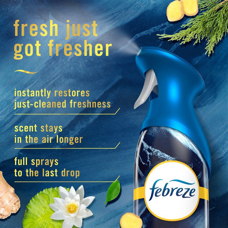 slide 4 of 12, Febreze Luxe Air Mist Odor-Fighting Air Freshener - Ocean - 16.2 fl oz/2pk, 17.6 fl oz, 2 ct