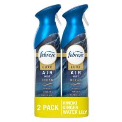 Febreze Luxe Air Mist Odor-Fighting Air Freshener - Ocean - 16.2 fl oz/2pk