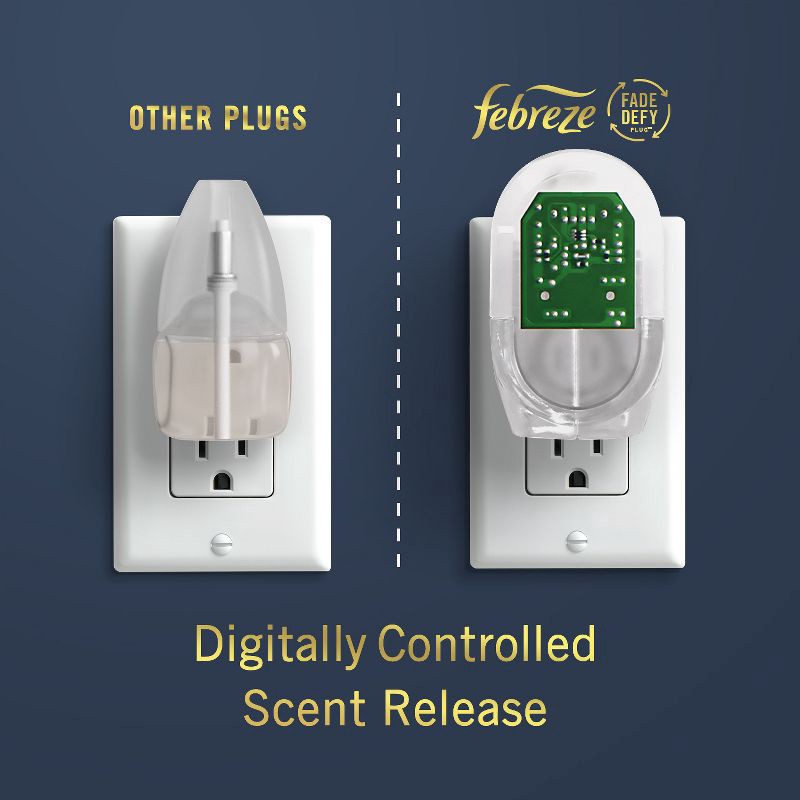 slide 5 of 6, Febreze Origins Fade Defy Plug Air Freshener & Odor Fighter Refill - Wood - 1.75 fl oz/2pk, 1.75 fl oz, 2 ct