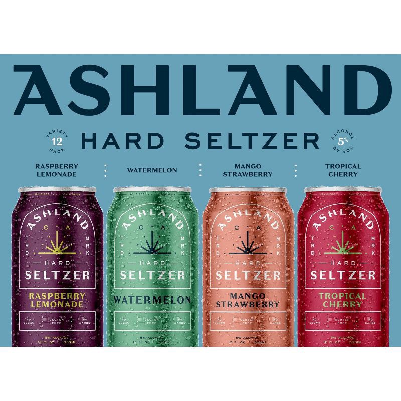 slide 2 of 3, Ashland Hard Seltzer Ashland Tropical Hard Seltzer Variety Pack - 12pk/12 fl oz Cans, 12 ct; 12 fl oz