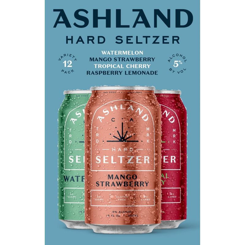 slide 3 of 3, Ashland Hard Seltzer Ashland Tropical Hard Seltzer Variety Pack - 12pk/12 fl oz Cans, 12 ct; 12 fl oz