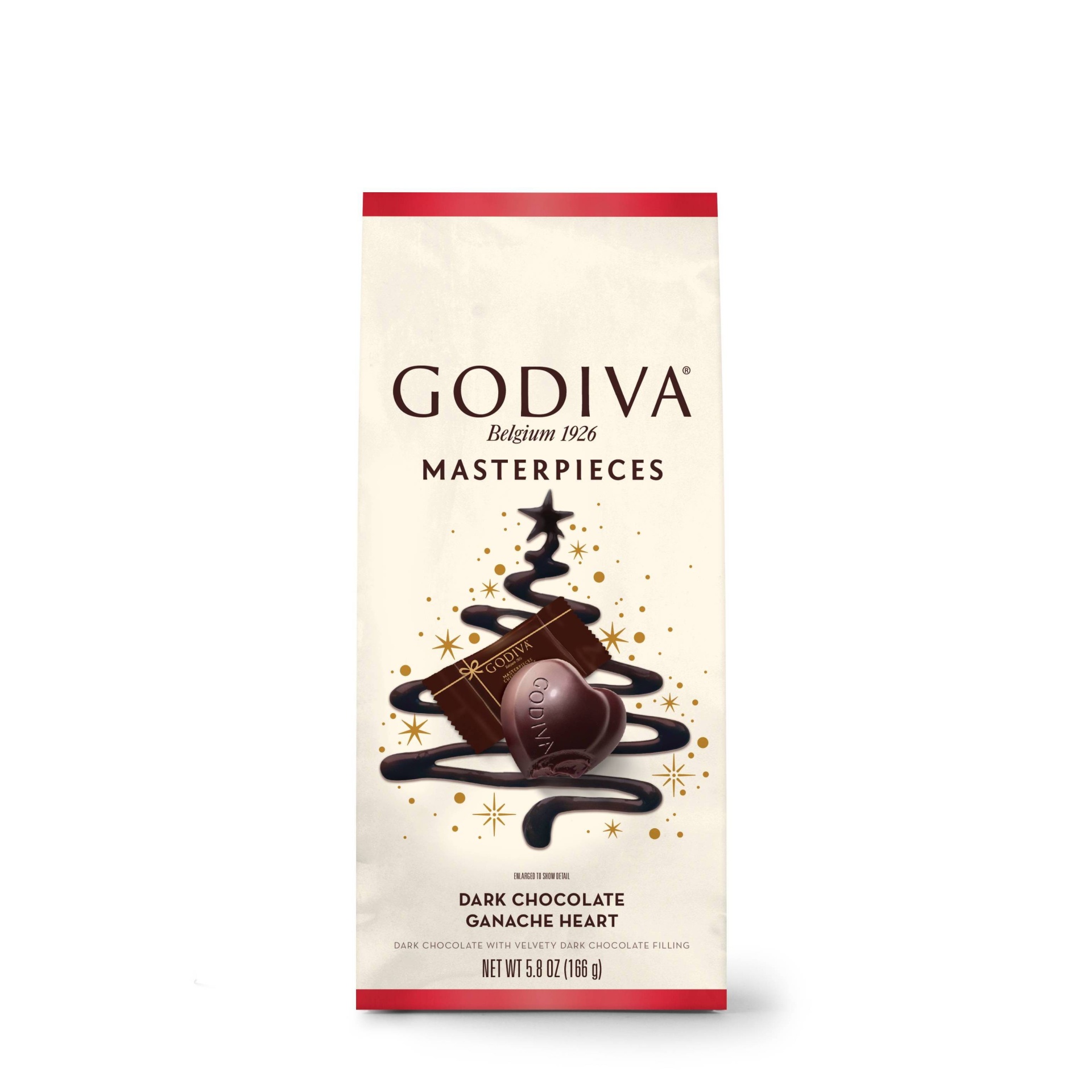 slide 1 of 3, Godiva Masterpiece Holiday Dark Chocolate Ganache Heart, 5.3 oz