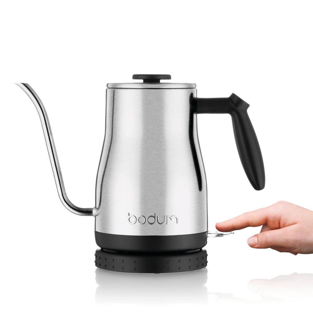 slide 3 of 4, Bodum Goose Neck 34oz Electric Water Kettle - Stainless Steel, 34 oz
