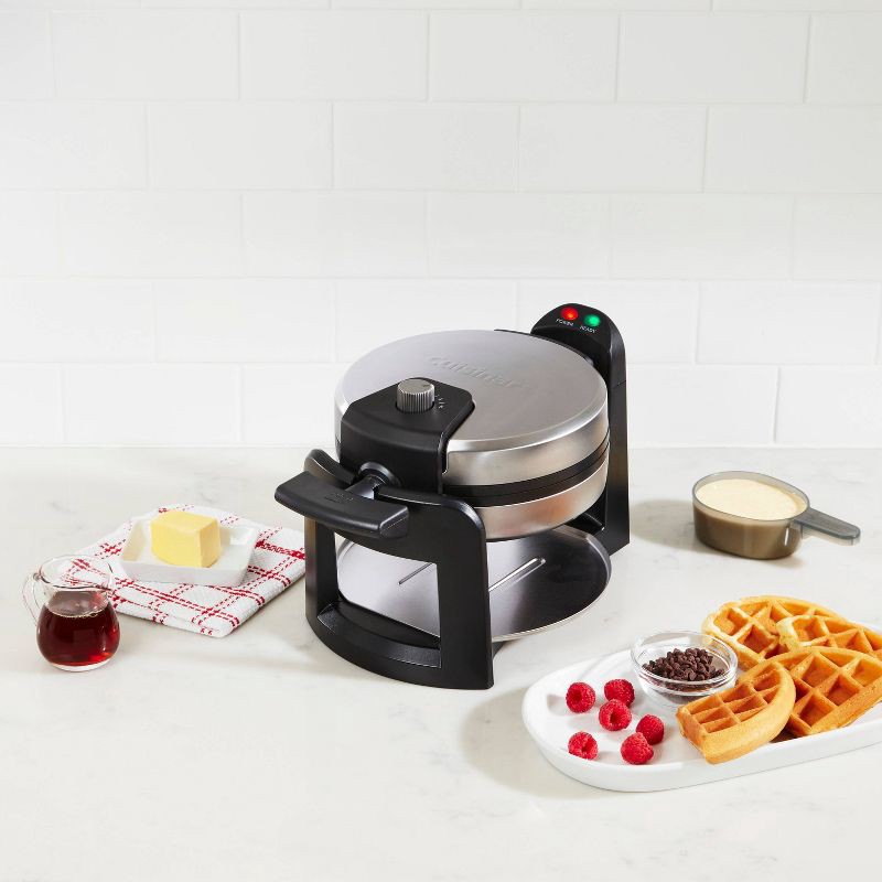 slide 2 of 7, Cuisinart Flip Belgian Waffle Maker - Stainless Steel - WAF-F30: Nonstick, 180° Rotating, Adjustable Browning, Drip Tray, 1 ct