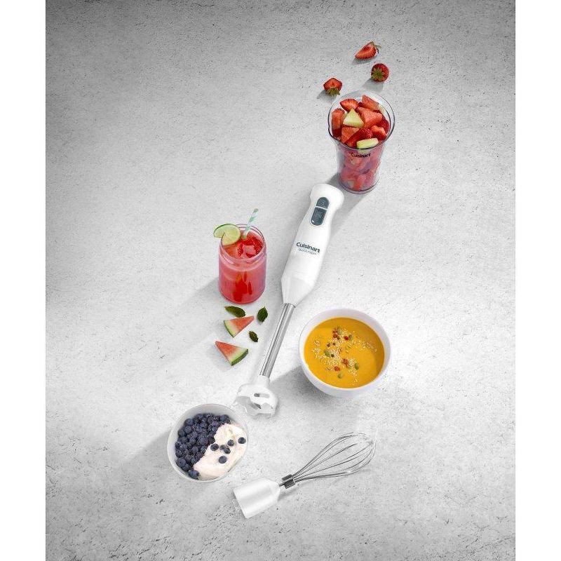 slide 3 of 5, Cuisinart Quick-Prep Single-Speed Hand Blender - White - CHB-60TG: 250W Immersion Blender, Handheld Mixer, Stainless Steel, 1 ct