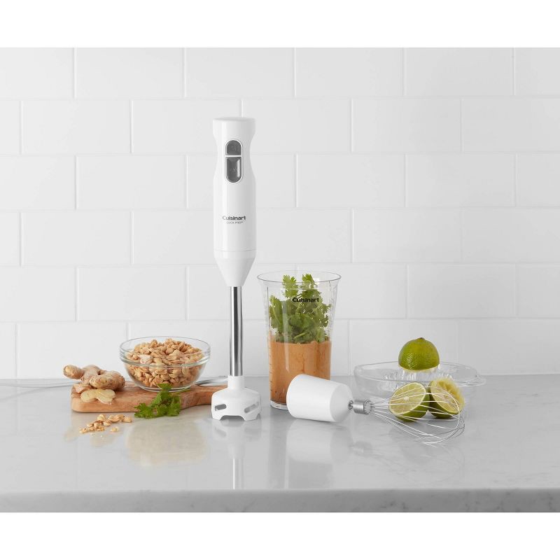 slide 5 of 5, Cuisinart Quick-Prep Single-Speed Hand Blender - White - CHB-60TG: 250W Immersion Blender, Handheld Mixer, Stainless Steel, 1 ct