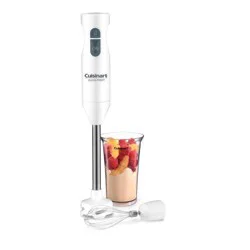 Cuisinart Quick-Prep Single-Speed Hand Blender - White - CHB-60TG: 250W Immersion Blender, Handheld Mixer, Stainless Steel