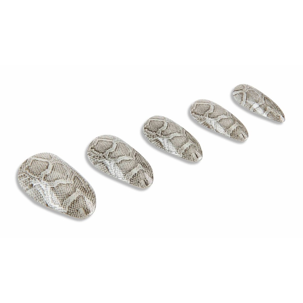 slide 5 of 5, Ardell Nail Addict False Nails - Gray Python, 24 ct