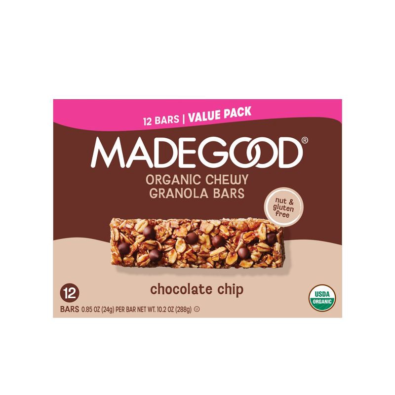 slide 2 of 6, MadeGood Chocolate Chip Granola Bar - 10.2oz/12ct, 10.2 oz, 12 ct