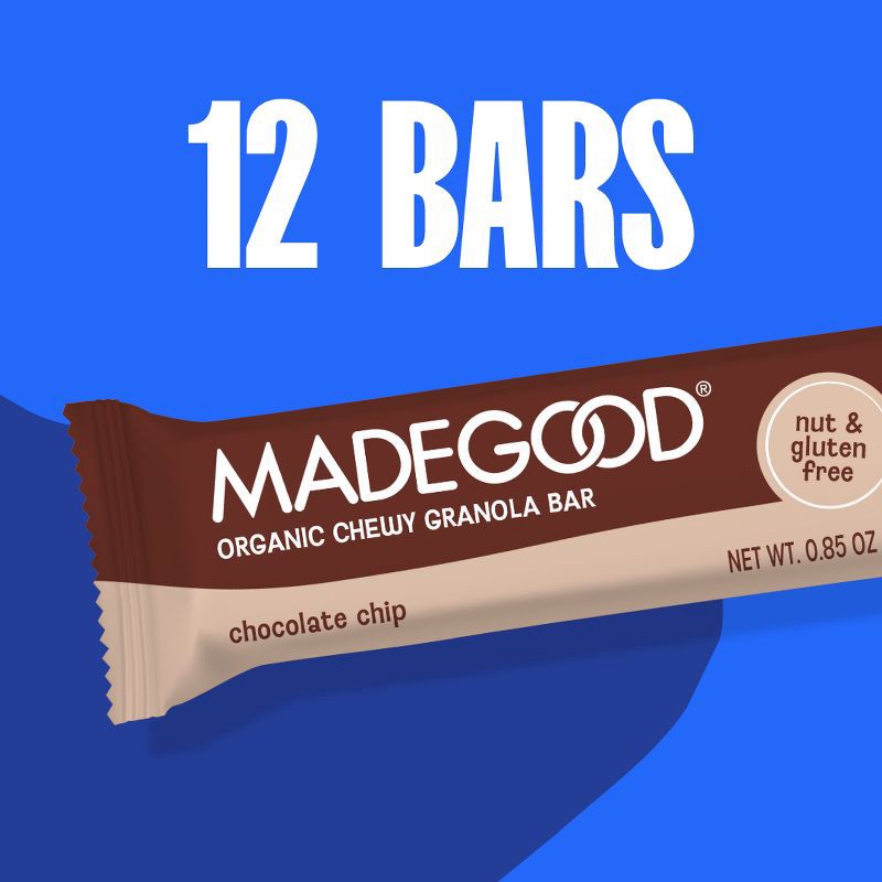 slide 3 of 6, MadeGood Chocolate Chip Granola Bar - 10.2oz/12ct, 10.2 oz, 12 ct