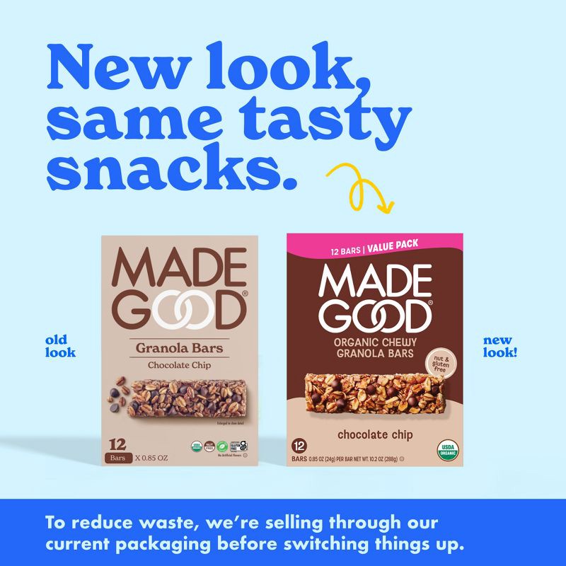 slide 4 of 6, MadeGood Chocolate Chip Granola Bar - 10.2oz/12ct, 10.2 oz, 12 ct