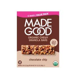 MadeGood Chocolate Chip Granola Bar - 10.2oz/12ct